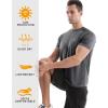 imageRoadbox Mens Rash Guard Short Sleeve UPF 50 UV Sun Protection Swim Shirts Quick Dry Lightweight Water Surf Beach TShirtDark Graygray