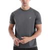 imageRoadbox Mens Rash Guard Short Sleeve UPF 50 UV Sun Protection Swim Shirts Quick Dry Lightweight Water Surf Beach TShirtDark Graygray