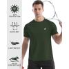 imageRoadbox Mens Rash Guard Short Sleeve UPF 50 UV Sun Protection Swim Shirts Quick Dry Lightweight Water Surf Beach TShirtDark Green