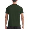 imageRoadbox Mens Rash Guard Short Sleeve UPF 50 UV Sun Protection Swim Shirts Quick Dry Lightweight Water Surf Beach TShirtDark Green