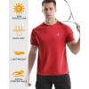 imageRoadbox Mens Rash Guard Short Sleeve UPF 50 UV Sun Protection Swim Shirts Quick Dry Lightweight Water Surf Beach TShirtRed