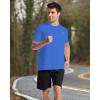 imageRoadbox Mens Rash Guard Short Sleeve UPF 50 UV Sun Protection Swim Shirts Quick Dry Lightweight Water Surf Beach TShirtTurquoise Blue
