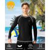 imageRoadbox Mens Sun Protection Swim Shirt Long Sleeve UPF 50 Rash Guard QuickDry Fishing Shirts for Beach Surfing HikingBlack