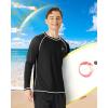 imageRoadbox Mens Sun Protection Swim Shirt Long Sleeve UPF 50 Rash Guard QuickDry Fishing Shirts for Beach Surfing HikingBlack