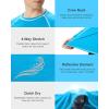 imageRoadbox Mens Sun Protection Swim Shirt Long Sleeve UPF 50 Rash Guard QuickDry Fishing Shirts for Beach Surfing HikingBlue