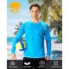 imageRoadbox Mens Sun Protection Swim Shirt Long Sleeve UPF 50 Rash Guard QuickDry Fishing Shirts for Beach Surfing HikingBlue