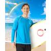 imageRoadbox Mens Sun Protection Swim Shirt Long Sleeve UPF 50 Rash Guard QuickDry Fishing Shirts for Beach Surfing HikingBlue
