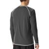 imageRoadbox Mens Sun Protection Swim Shirt Long Sleeve UPF 50 Rash Guard QuickDry Fishing Shirts for Beach Surfing HikingDark Gray