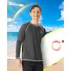 imageRoadbox Mens Sun Protection Swim Shirt Long Sleeve UPF 50 Rash Guard QuickDry Fishing Shirts for Beach Surfing HikingDark Gray