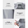 imageRoadbox Mens UPF 50 Hooded Fishing Shirts Long Sleeve Sun Protection Hoodie Hiking Running Swimming Rash Guard with MaskLuxury Gray