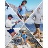 imageRoadbox Mens UPF 50 Hooded Fishing Shirts Long Sleeve Sun Protection Hoodie Hiking Running Swimming Rash Guard with MaskMedium Blue