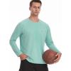 imageRoadbox Mens UPF 50 Rash Guard Long Sleeve Cool Dry UV Sun Protection Water TShirts Lightweight Fishing Hiking ShirtsBean Green