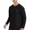 imageRoadbox Mens UPF 50 Rash Guard Long Sleeve Cool Dry UV Sun Protection Water TShirts Lightweight Fishing Hiking ShirtsBlack