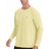 imageRoadbox Mens UPF 50 Rash Guard Long Sleeve Cool Dry UV Sun Protection Water TShirts Lightweight Fishing Hiking ShirtsLight Yellow