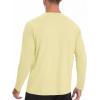 imageRoadbox Mens UPF 50 Rash Guard Long Sleeve Cool Dry UV Sun Protection Water TShirts Lightweight Fishing Hiking ShirtsLight Yellow