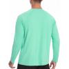 imageRoadbox Mens UPF 50 Rash Guard Long Sleeve Cool Dry UV Sun Protection Water TShirts Lightweight Fishing Hiking ShirtsMint Green