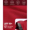 imageRoadbox Mens UPF 50 Rash Guard Long Sleeve Cool Dry UV Sun Protection Water TShirts Lightweight Fishing Hiking ShirtsRed