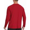 imageRoadbox Mens UPF 50 Rash Guard Long Sleeve Cool Dry UV Sun Protection Water TShirts Lightweight Fishing Hiking ShirtsRed