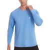 imageRoadbox Mens UPF 50 Rash Guard Long Sleeve Cool Dry UV Sun Protection Water TShirts Lightweight Fishing Hiking ShirtsUltramarine