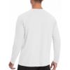 imageRoadbox Mens UPF 50 Rash Guard Long Sleeve Cool Dry UV Sun Protection Water TShirts Lightweight Fishing Hiking ShirtsWhite