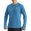 imageRoadbox Mens UPF 50 Swim Rash Guard Long Sleeve UV Sun Protection SPF Water Shirts Quick Dry for Outdoor Fishing Hiking