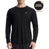 imageRoadbox Mens UPF 50 Swim Rash Guard Long Sleeve UV Sun Protection SPF Water Shirts Quick Dry for Outdoor Fishing Hiking02black