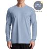 imageRoadbox Mens UPF 50 Swim Rash Guard Long Sleeve UV Sun Protection SPF Water Shirts Quick Dry for Outdoor Fishing Hiking02blue Gray