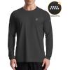 imageRoadbox Mens UPF 50 Swim Rash Guard Long Sleeve UV Sun Protection SPF Water Shirts Quick Dry for Outdoor Fishing Hiking02dark Gray