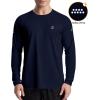imageRoadbox Mens UPF 50 Swim Rash Guard Long Sleeve UV Sun Protection SPF Water Shirts Quick Dry for Outdoor Fishing Hiking02navy Blue