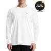 imageRoadbox Mens UPF 50 Swim Rash Guard Long Sleeve UV Sun Protection SPF Water Shirts Quick Dry for Outdoor Fishing Hiking02white