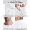 imageRoadbox Mens UPF 50 Swim Rash Guard Long Sleeve UV Sun Protection SPF Water Shirts Quick Dry for Outdoor Fishing HikingWhite