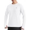 imageRoadbox Mens UPF 50 Swim Rash Guard Long Sleeve UV Sun Protection SPF Water Shirts Quick Dry for Outdoor Fishing HikingWhite