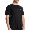 imageRoadbox Mens UPF 50 Swim Rash Guard Short Sleeve UV Sun Protection Workout Athletic Shirts Quick Dry Gym Running Tee TopsBlack