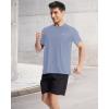 imageRoadbox Mens UPF 50 Swim Rash Guard Short Sleeve UV Sun Protection Workout Athletic Shirts Quick Dry Gym Running Tee TopsBlue Gray