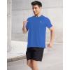imageRoadbox Mens UPF 50 Swim Rash Guard Short Sleeve UV Sun Protection Workout Athletic Shirts Quick Dry Gym Running Tee TopsLake Orchid