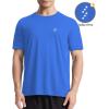 imageRoadbox Mens UPF 50 Swim Rash Guard Short Sleeve UV Sun Protection Workout Athletic Shirts Quick Dry Gym Running Tee TopsLake Orchid