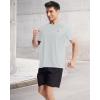 imageRoadbox Mens UPF 50 Swim Rash Guard Short Sleeve UV Sun Protection Workout Athletic Shirts Quick Dry Gym Running Tee TopsLight Gray