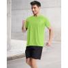 imageRoadbox Mens UPF 50 Swim Rash Guard Short Sleeve UV Sun Protection Workout Athletic Shirts Quick Dry Gym Running Tee TopsLime Green