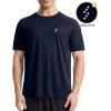 imageRoadbox Mens UPF 50 Swim Rash Guard Short Sleeve UV Sun Protection Workout Athletic Shirts Quick Dry Gym Running Tee TopsNavy Blue