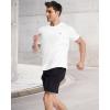 imageRoadbox Mens UPF 50 Swim Rash Guard Short Sleeve UV Sun Protection Workout Athletic Shirts Quick Dry Gym Running Tee TopsWhite