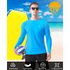 imageRoadbox Mens UPF 50 Swim Shirt Long Sleeve Sun Protection Rash Guard Slim Fit Fishing Shirts for Beach Surfing HikingLake Blue