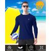imageRoadbox Mens UPF 50 Swim Shirt Long Sleeve Sun Protection Rash Guard Slim Fit Fishing Shirts for Beach Surfing HikingNavy Blue