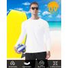 imageRoadbox Mens UPF 50 Swim Shirt Long Sleeve Sun Protection Rash Guard Slim Fit Fishing Shirts for Beach Surfing HikingWhite