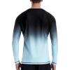 imageRoadbox Mens UPF 50 Swim Shirts Long Sleeve UV Sun Protection Rash Guard Quick Dry SPF TShirt for Beach Surfing FishingBlack Gradient