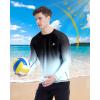 imageRoadbox Mens UPF 50 Swim Shirts Long Sleeve UV Sun Protection Rash Guard Quick Dry SPF TShirt for Beach Surfing FishingBlack Gradient