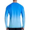 imageRoadbox Mens UPF 50 Swim Shirts Long Sleeve UV Sun Protection Rash Guard Quick Dry SPF TShirt for Beach Surfing FishingBlue Gradient
