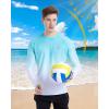 imageRoadbox Mens UPF 50 Swim Shirts Long Sleeve UV Sun Protection Rash Guard Quick Dry SPF TShirt for Beach Surfing FishingGreen Gradient