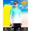 imageRoadbox Mens UPF 50 Swim Shirts Long Sleeve UV Sun Protection Rash Guard Quick Dry SPF TShirt for Beach Surfing FishingGreen Gradient