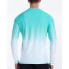 imageRoadbox Mens UPF 50 Swim Shirts Long Sleeve UV Sun Protection Rash Guard Quick Dry SPF TShirt for Beach Surfing FishingGreen Gradient