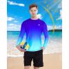 imageRoadbox Mens UPF 50 Swim Shirts Long Sleeve UV Sun Protection Rash Guard Quick Dry SPF TShirt for Beach Surfing FishingRoyal Blue Gradient